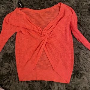 Express coral women sweater